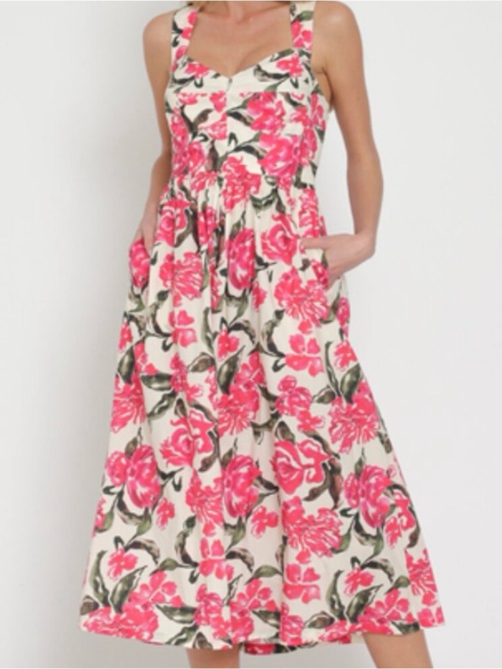Floral Strappy Sundress with Pockets